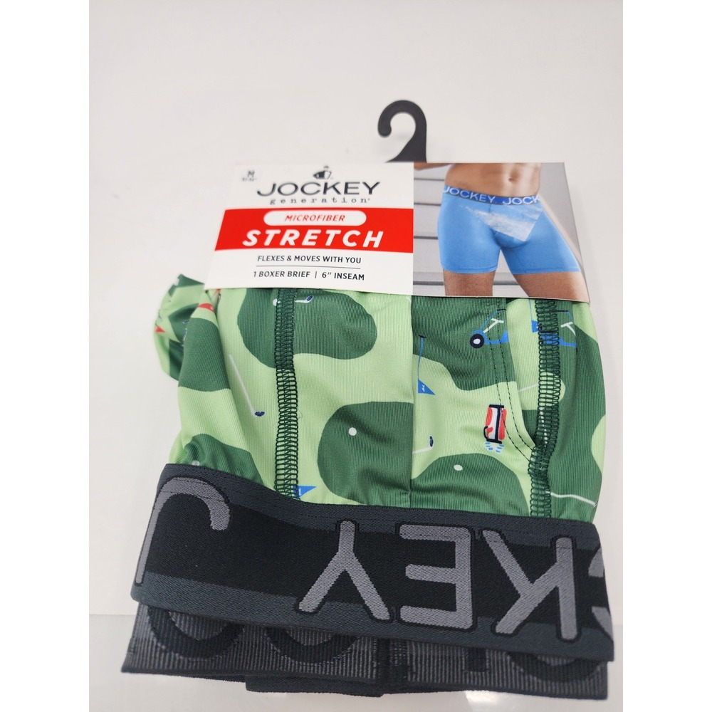 NWT JOCKEY GENERATION Stretch Microfiber Boxer Brief - Green Camo